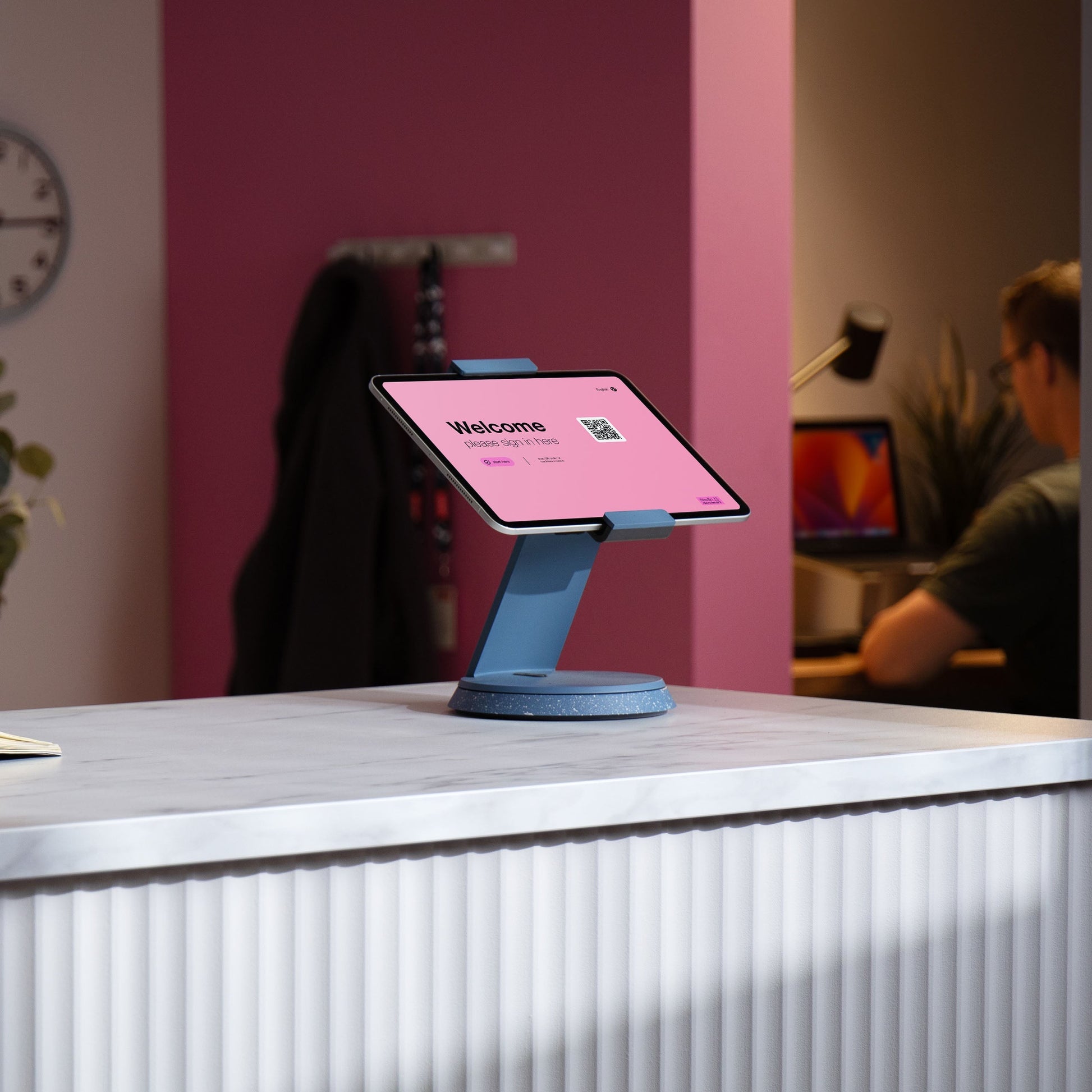 Bouncepad Eddy Universal Tablet POS Stand Blue in blue