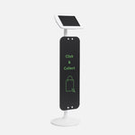 Bouncepad Original Floorstanding + Front Board Tablet Floor Stand in white
