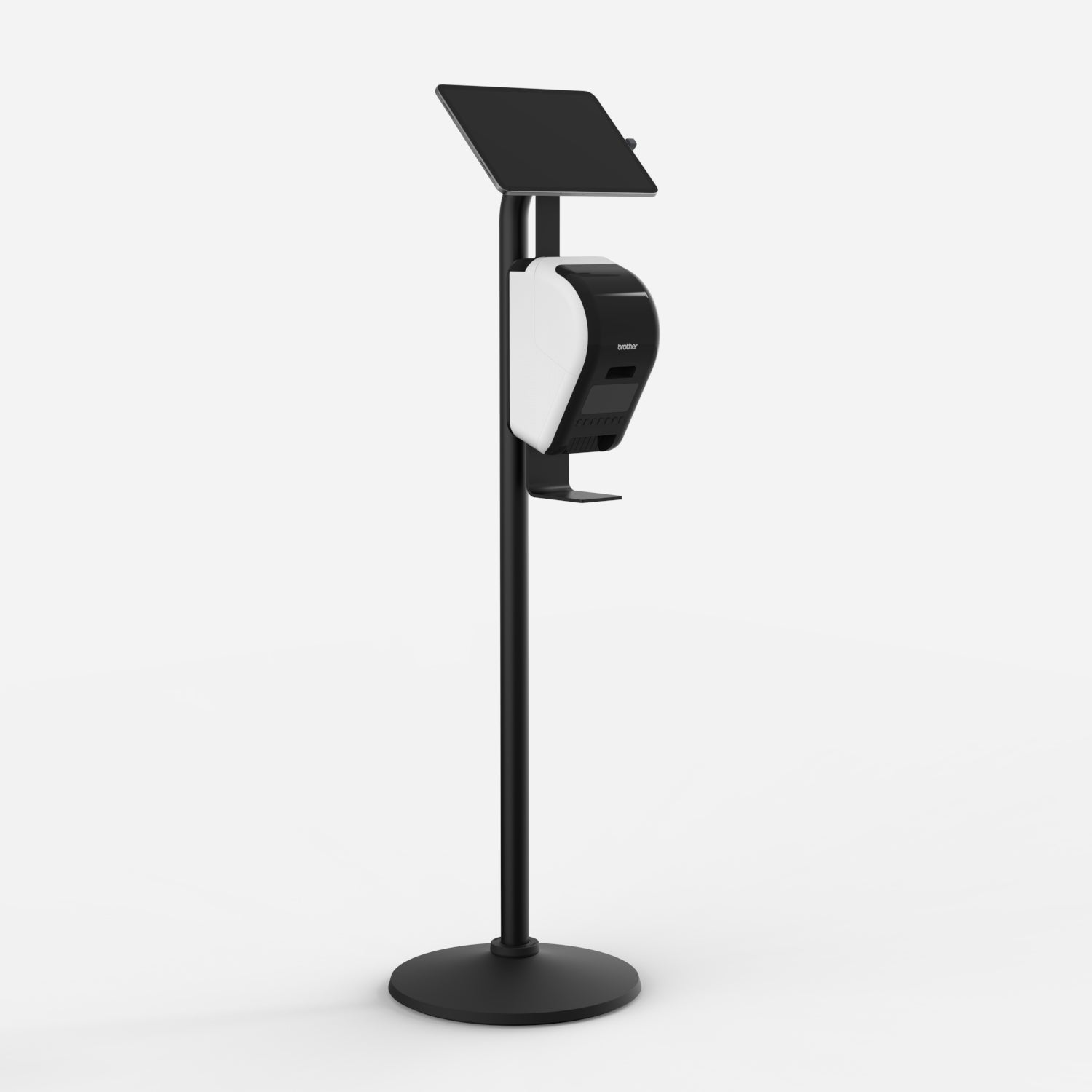 Bouncepad Core Floorstanding + Brother ® Printer Mount Tablet Floor Stand in black