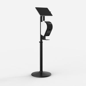 Bouncepad Core Elevate + Brother Printer Mount Tablet Floor Stand in black