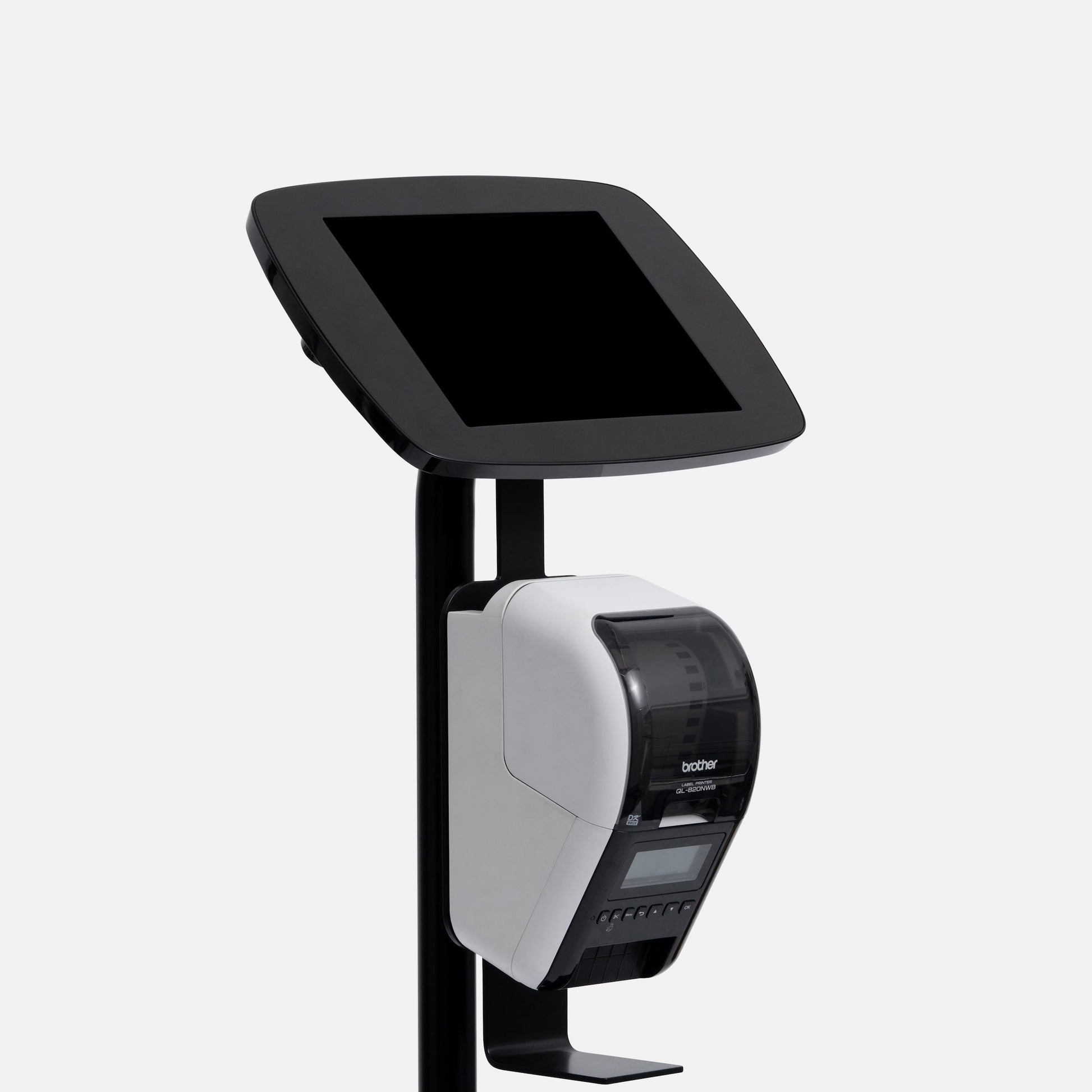 Bouncepad Original Floorstanding + Brother ® Printer Mount Tablet Floor Stand in black