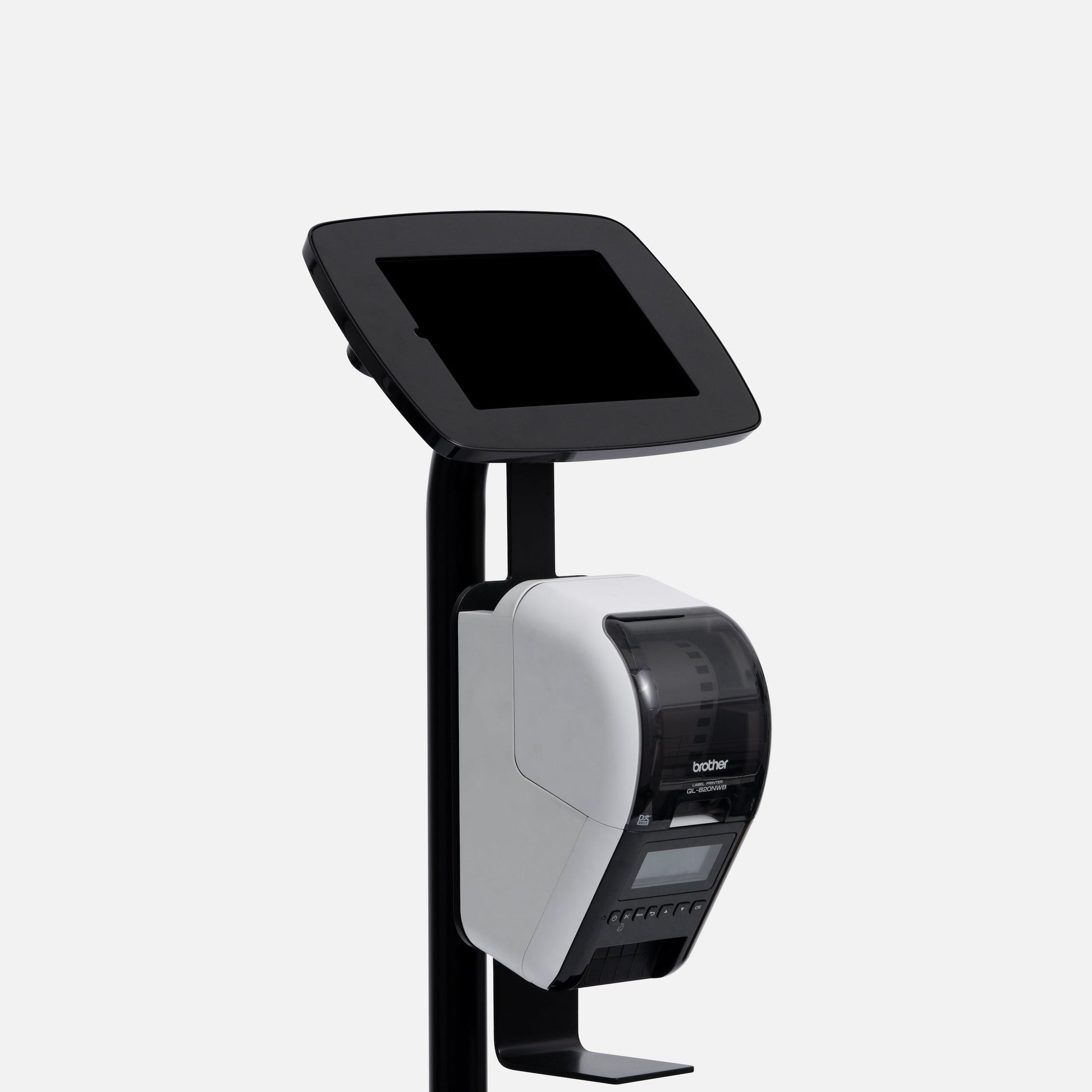 Bouncepad Original Floorstanding + Brother ® Printer Mount Tablet Floor Stand in black