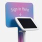 Bouncepad Original Floorstanding + Placard Board Tablet Floor Stand in white