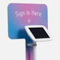 Bouncepad Original Floorstanding + Placard Board Tablet Floor Stand in white