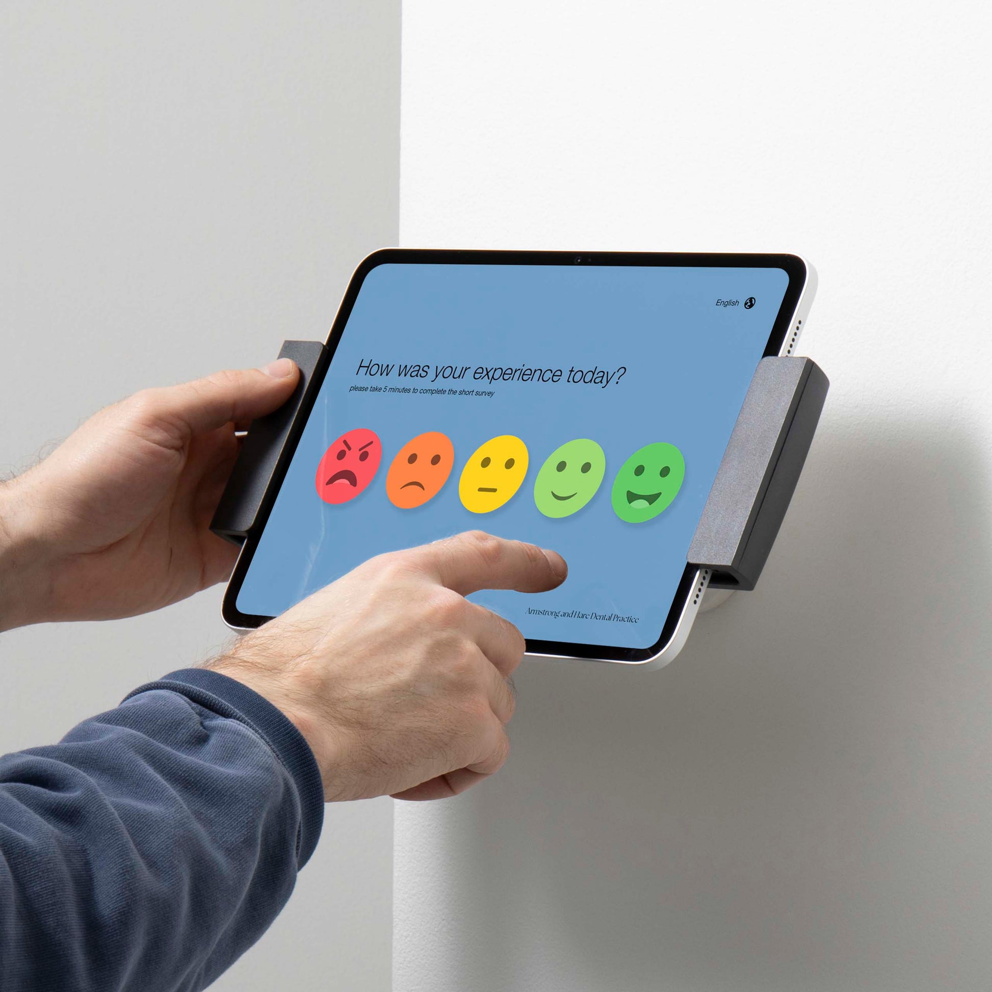 Bouncepad Clip Wallmount Tablet Wall Mount in white