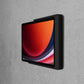 Displine Companion Wall Home Wall Mount for Samsung Galaxy Tab for Samsung Galaxy TAB A9 and TAB A11, in black, side view, on concrete wall