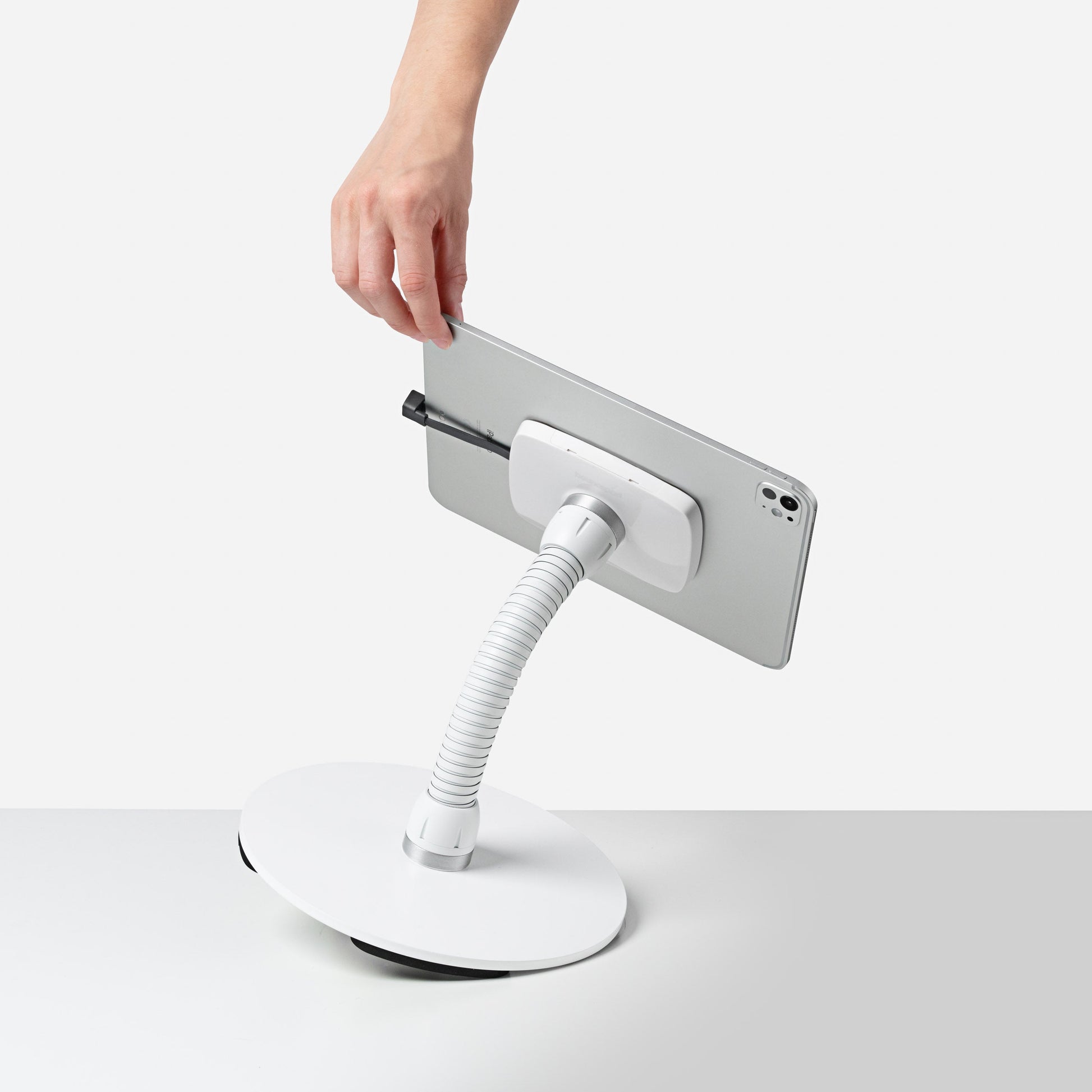 Bouncepad Core Counter Flex Tablet Stand in white