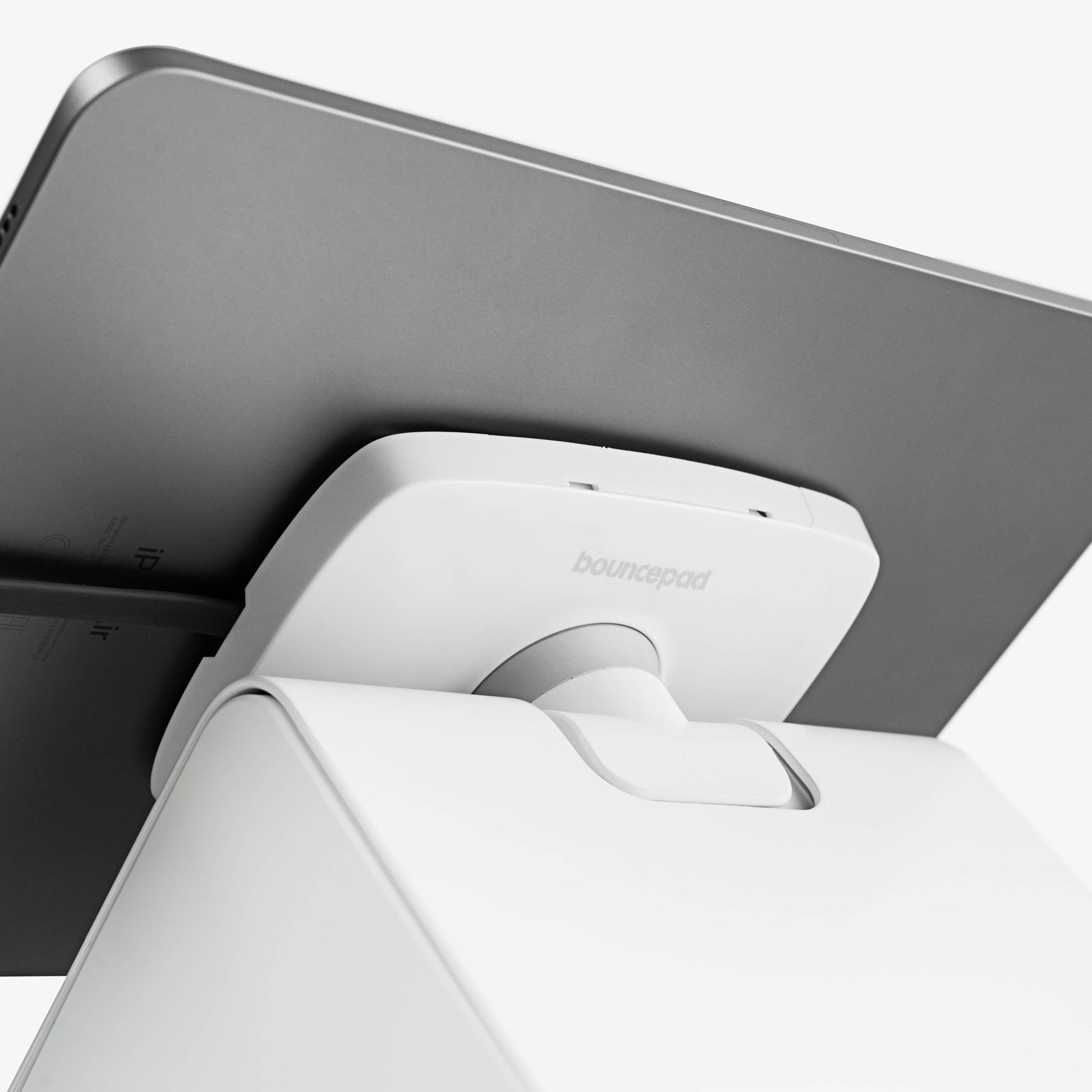 Bouncepad Core Flip Tablet Desk Mount in white