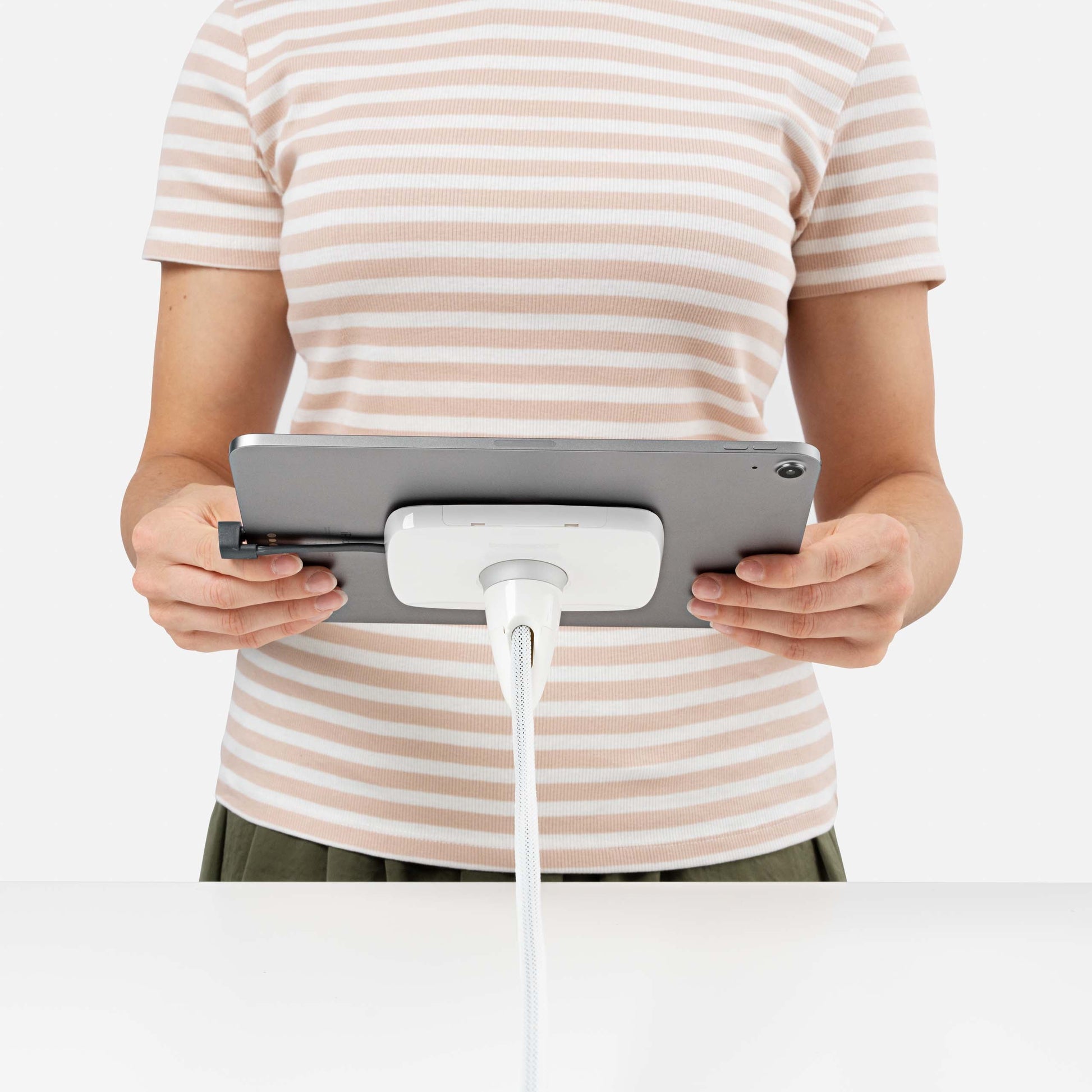 Bouncepad Core Lounge Tablet Stand in white