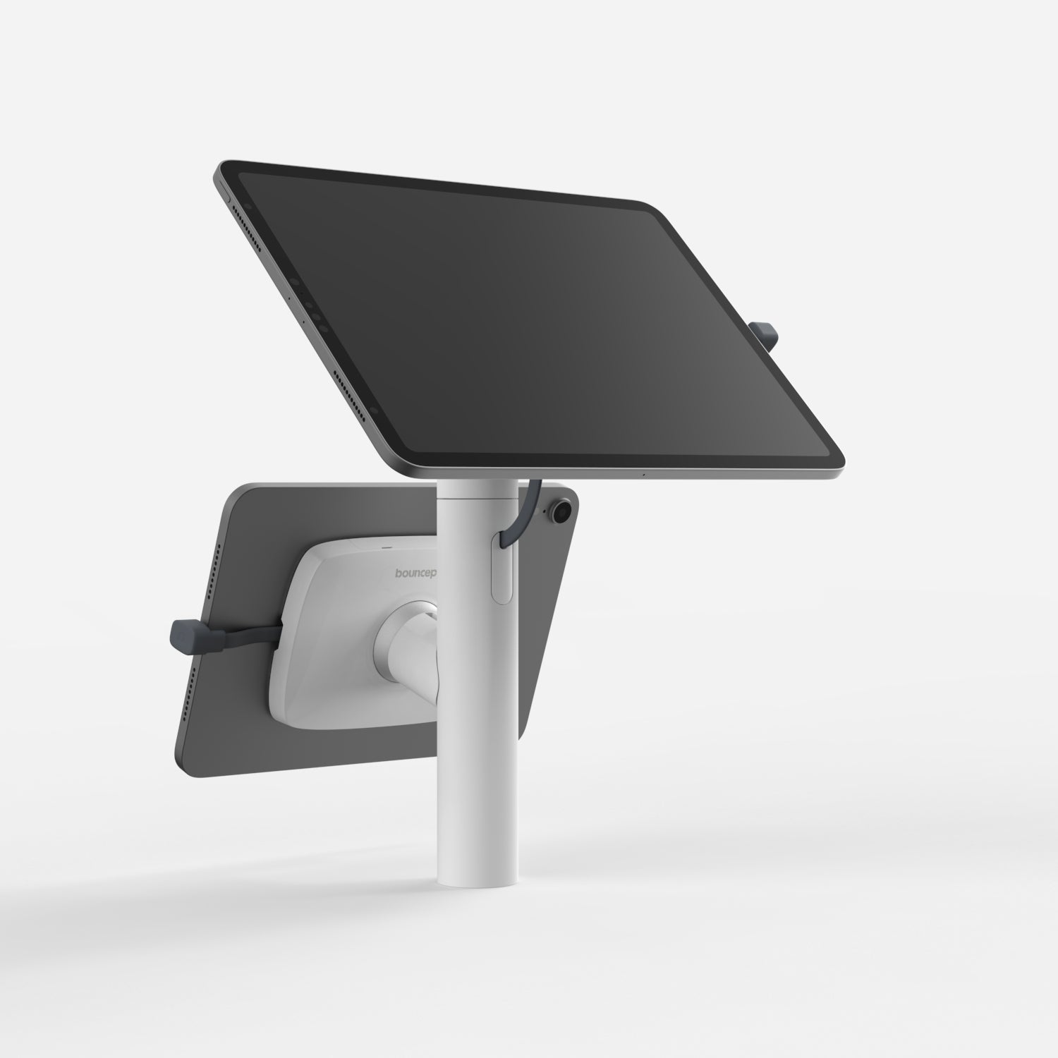 Bouncepad Core Twin Tablet Desk Mount in white