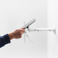 Bouncepad Core Reach Tablet Wall Mount in white, side view