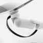 Bouncepad Core Reach Tablet Wall Mount in white, cable management, detail view