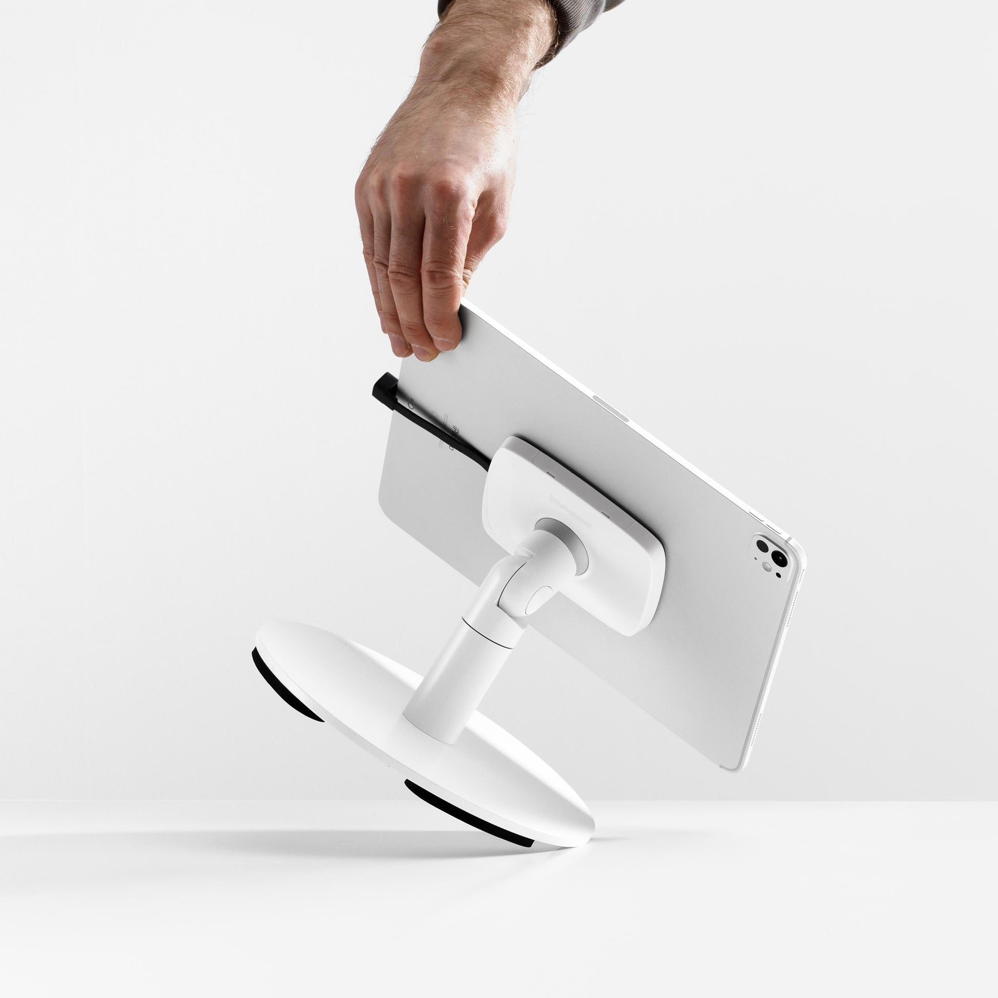 Bouncepad Core Counter Twist-Mini Tablet Stand in white