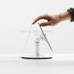 Bouncepad Core Counter Twist-Mini Tablet Stand in white, tilt and flip feature