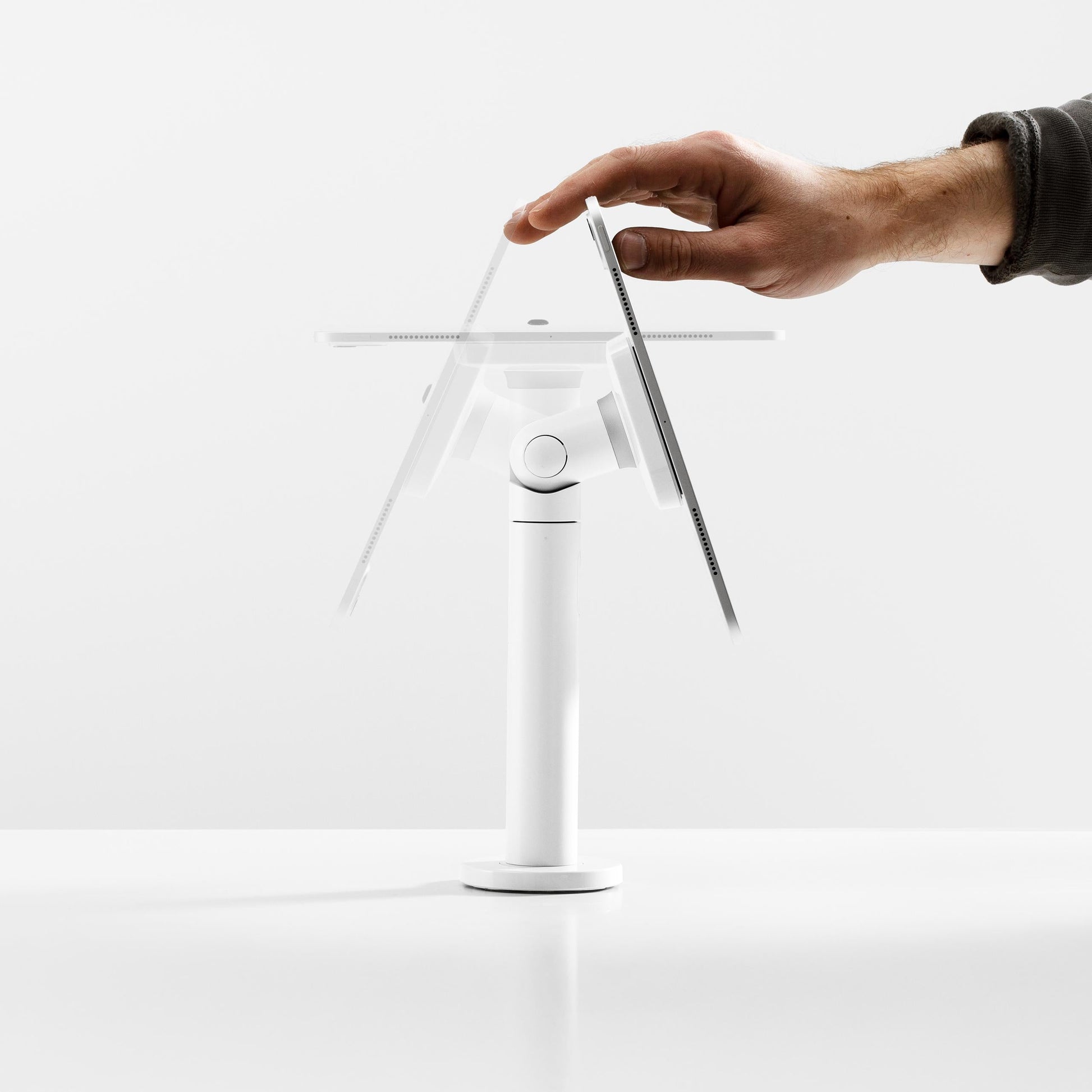 Bouncepad Core Twist Tablet Desk Mount tilt and flip feature