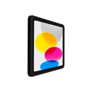 Displine Dame Wall 2.0 Premium iPad Wall Mount for iPad 10th generation 10.9-inch and iPad 11th generation A16 11-inch, in black, side view, with tablet installed