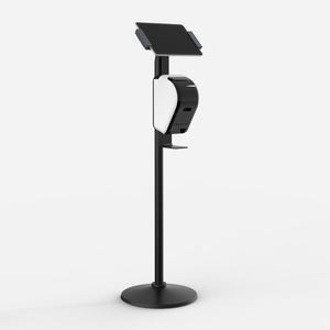 Bouncepad Clip Floorstanding + Brother Printer Mount Tablet Floor Stand in black