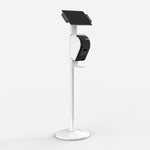 Bouncepad Clip Floorstanding + Brother Printer Mount Tablet Floor Stand in white