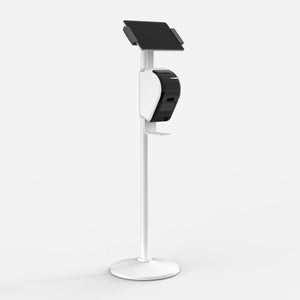 Bouncepad Clip Floorstanding + Brother Printer Mount Tablet Floor Stand in white
