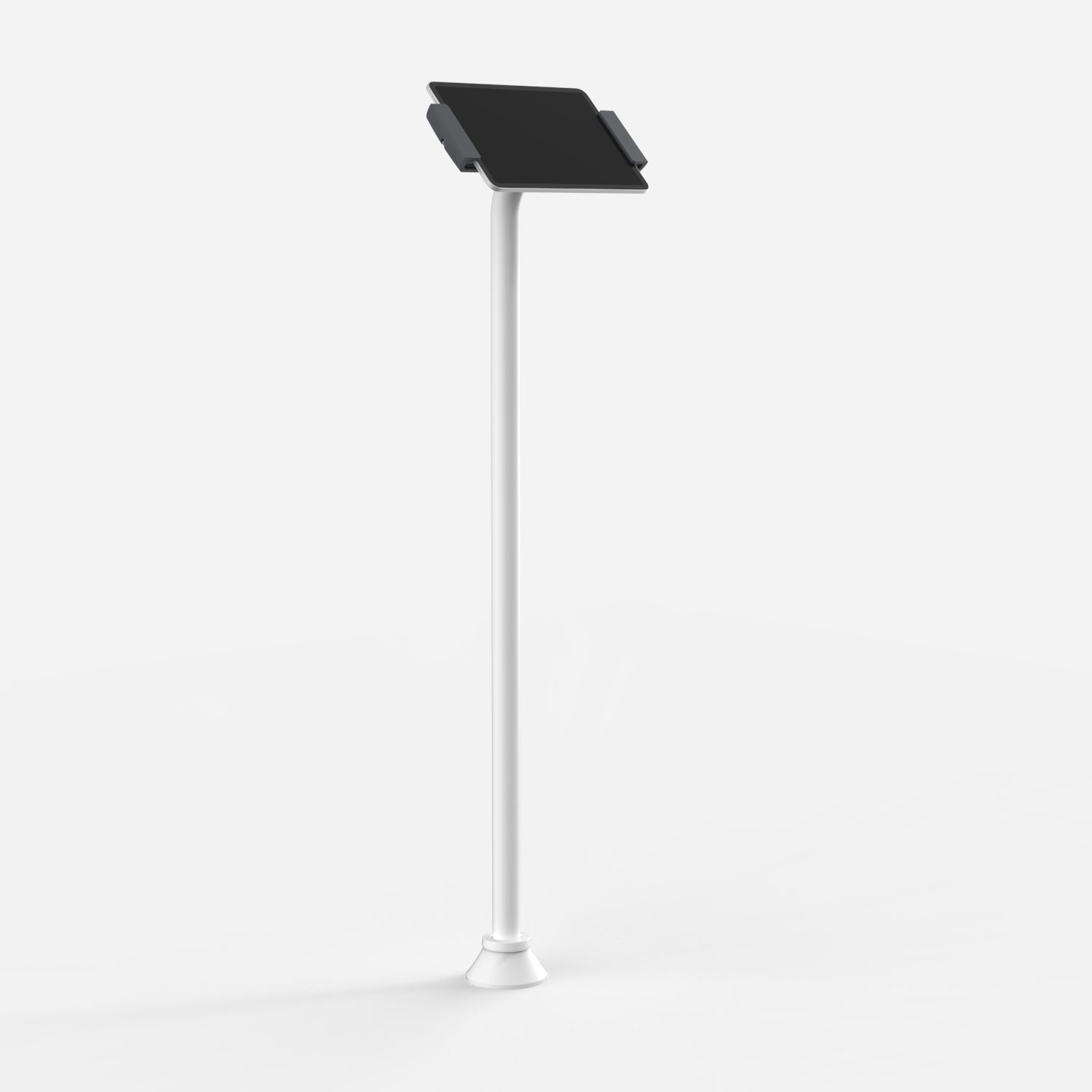 Bouncepad Clip Floorstanding Slim Tablet Floor Stand in white