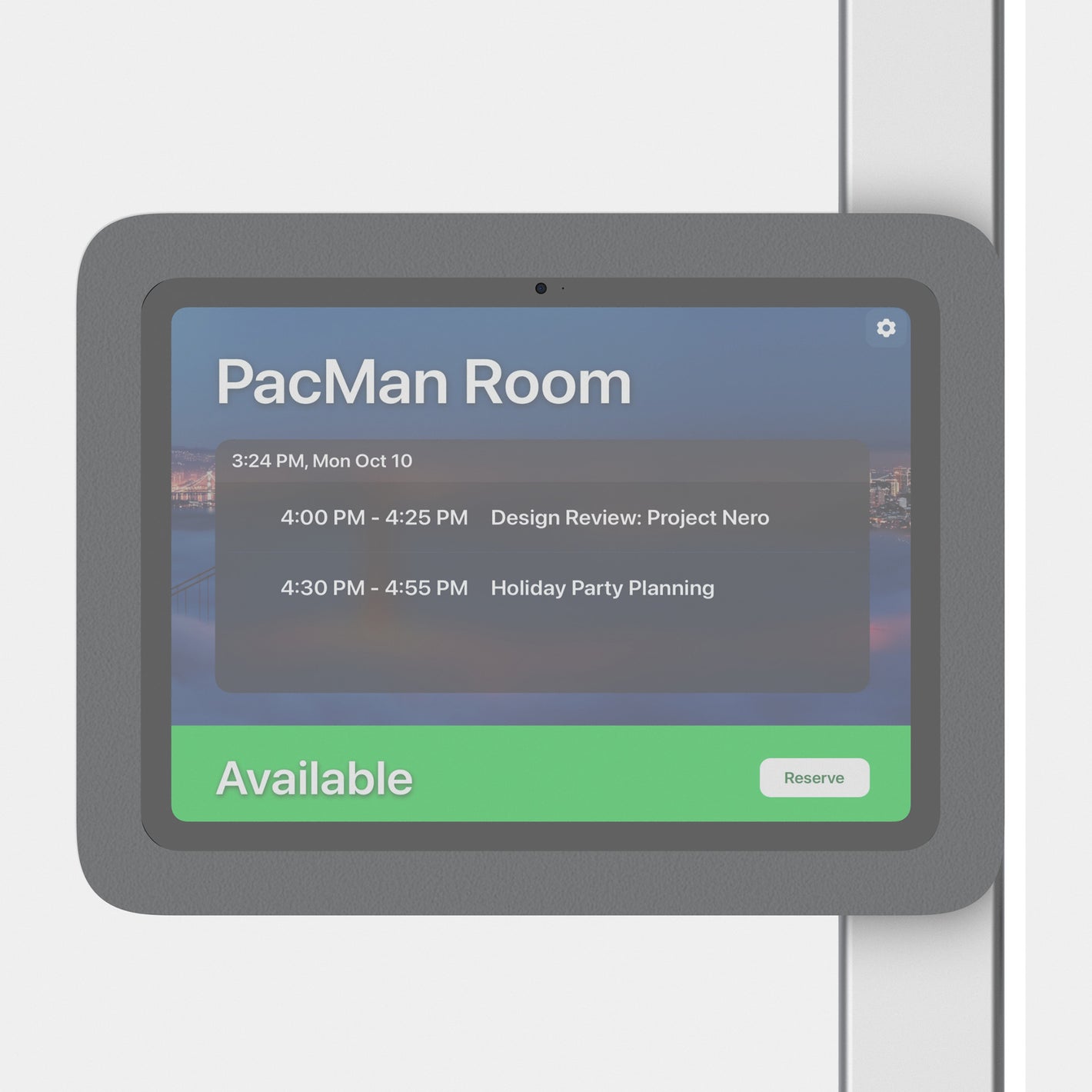 Room Scheduler Front Mount for iPad