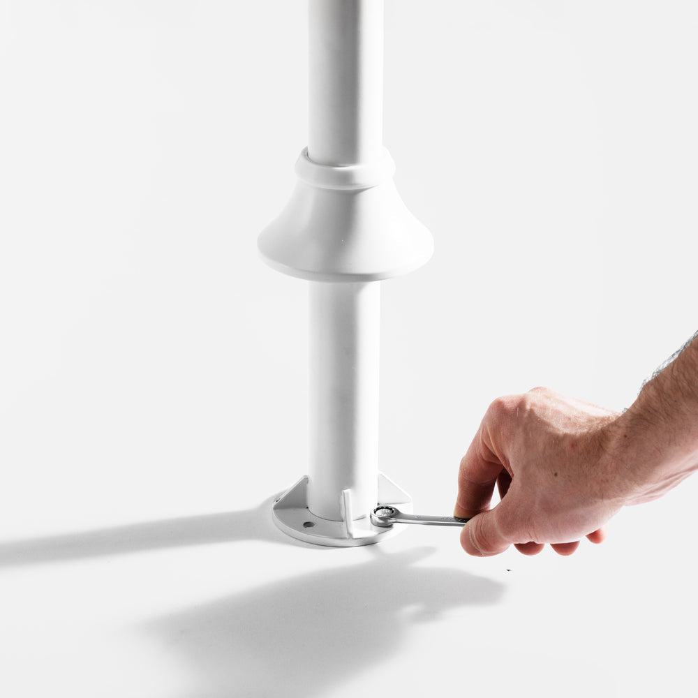 Bouncepad Core Elevate Slim Tablet Floor Stand in white