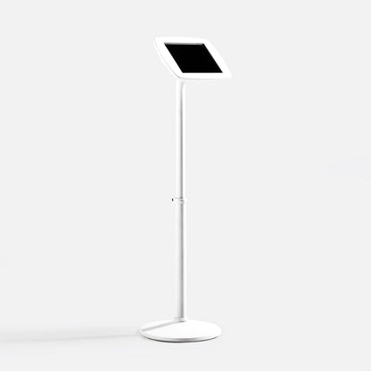 Bouncepad Original Elevate Tablet Floor Stand in white, front view