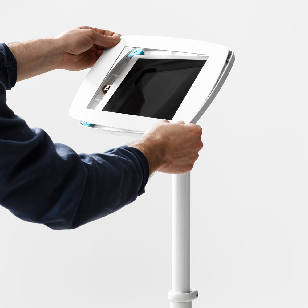 Bouncepad Original Elevate Tablet Floor Stand in white