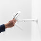 Bouncepad Original Reach Tablet Wall Mount in white, side view