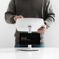 Bouncepad Original Counter Twin Tablet Stand shown in use