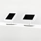 Bouncepad Original Counter Twist-Mini Tablet Stand in white, portrait and landscape orientation