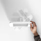 Bouncepad Original Twist-Mini Tablet Desk Mount in white, rotation feature