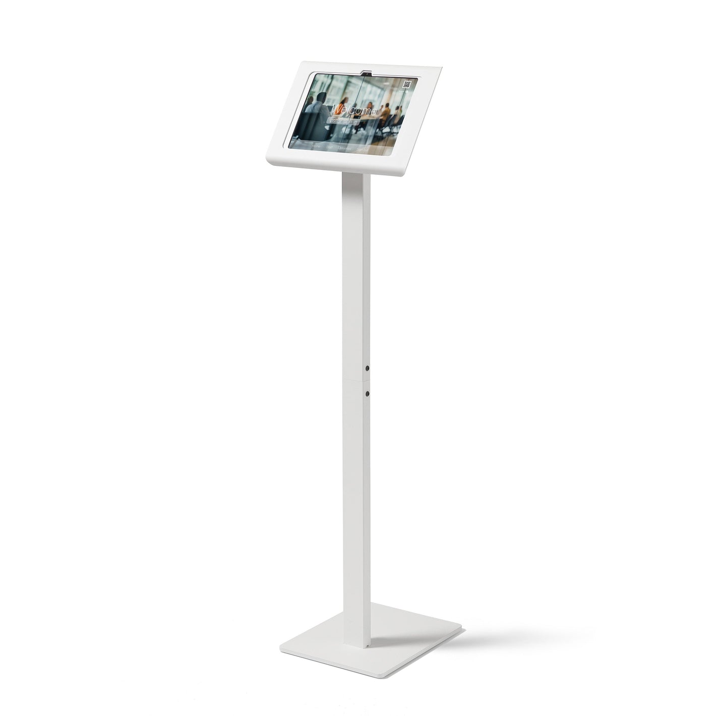 Tabdoq Tablet Floor Stand Compatible with Apple iPads for iPad 10th generation 10.9-inch and iPad 11th generation A16 11-inch, in white, front view