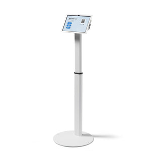 Tabdoq Lite Tablet Floor Stand Compatible with Samsung Tablets for Samsung Galaxy TAB A9 and TAB A11, in white, front view