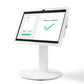 Tabdoq Lite Tablet Counter Stand Compatible with Samsung Tablets for Samsung Galaxy TAB A9 and TAB A11, in white, front view