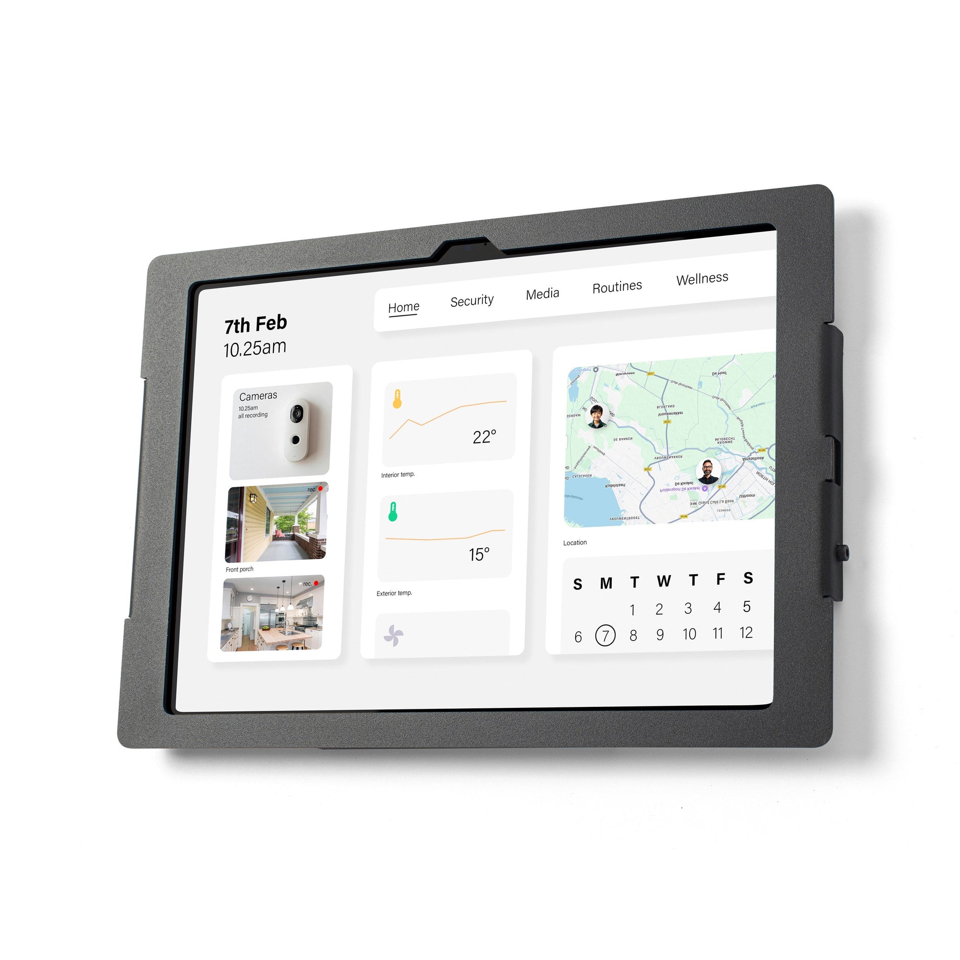 Tabdoq Lite Tablet Wall Mount Compatible with Apple iPads for iPad 10th generation 10.9-inch and iPad 11th generation A16 11-inch, in black, front view