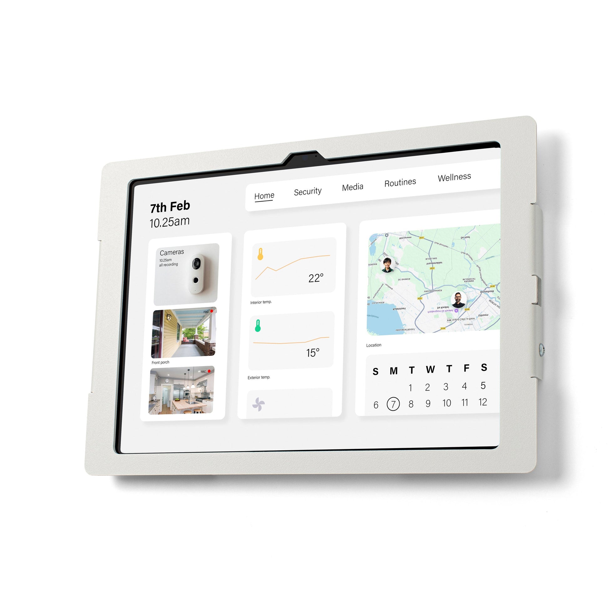 Tabdoq Lite Tablet Wall Mount Compatible with Apple iPads for iPad 10th generation 10.9-inch and iPad 11th generation A16 11-inch, in white, front view