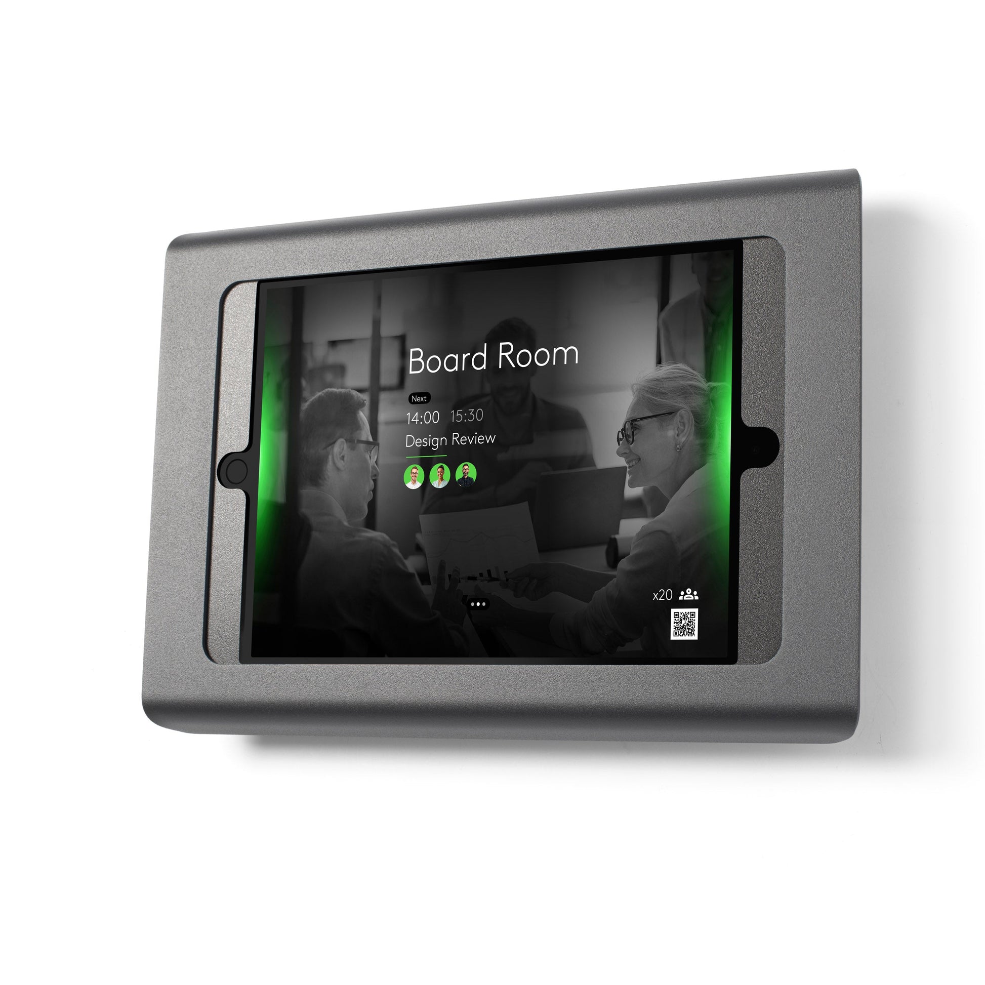 Tabdoq Tablet Wall Mount Compatible with Apple iPads for iPad 10.2-inch, in black, front view