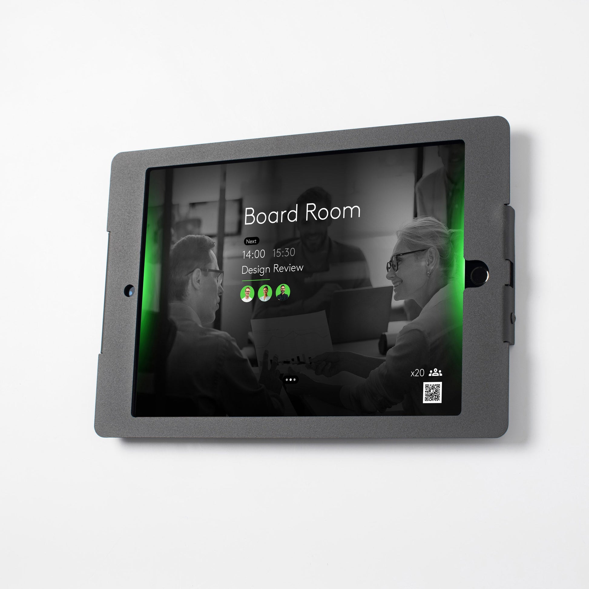 Tabdoq Lite Tablet Wall Mount Compatible with Apple iPads for iPad 10.2-inch, in black, front view