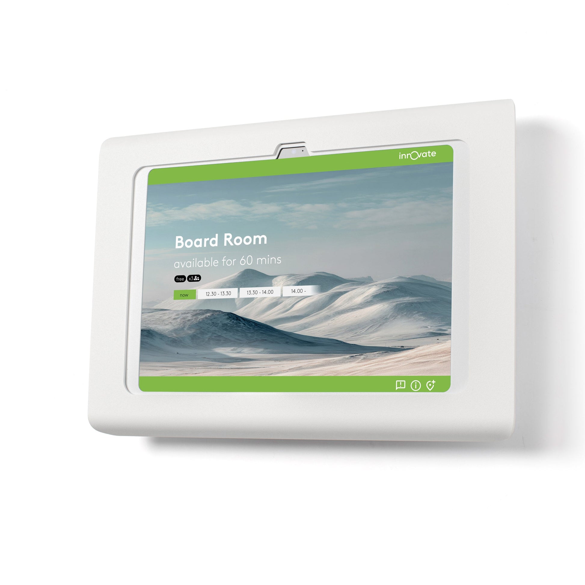 Tabdoq Tablet Wall Mount Compatible with Apple iPads for iPad 10th generation 10.9-inch and iPad 11th generation A16 11-inch, in white, front view