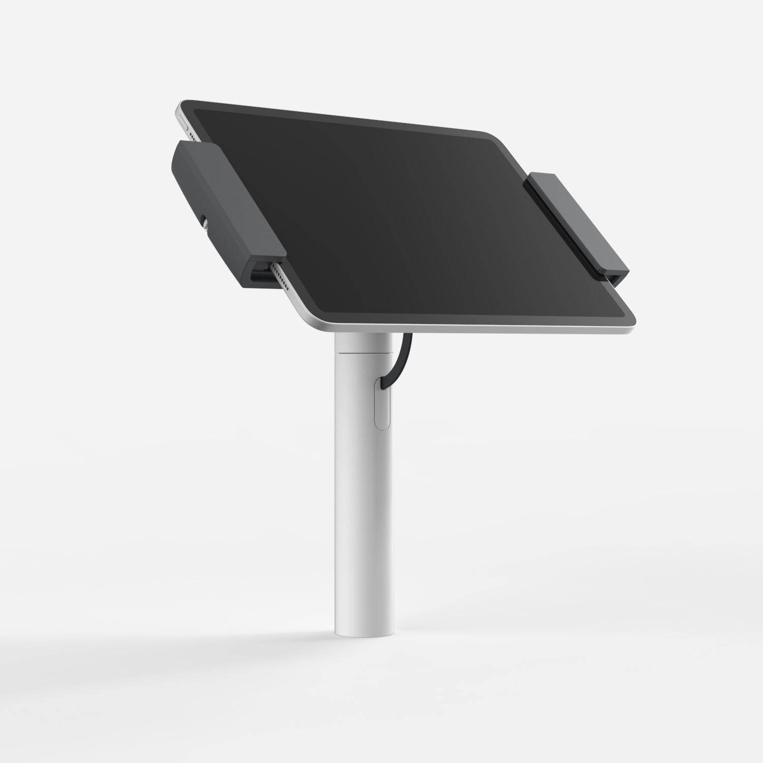 Bouncepad Clip Twist Tablet Desk Mount in white