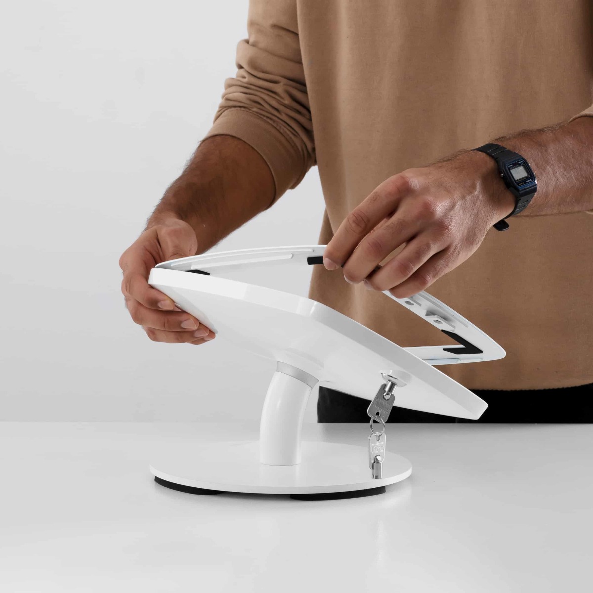 Bouncepad Counter secure free standing tablet kiosk