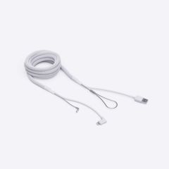 Reinforced MFi-approved 2 metre lightning to USB-A cable White