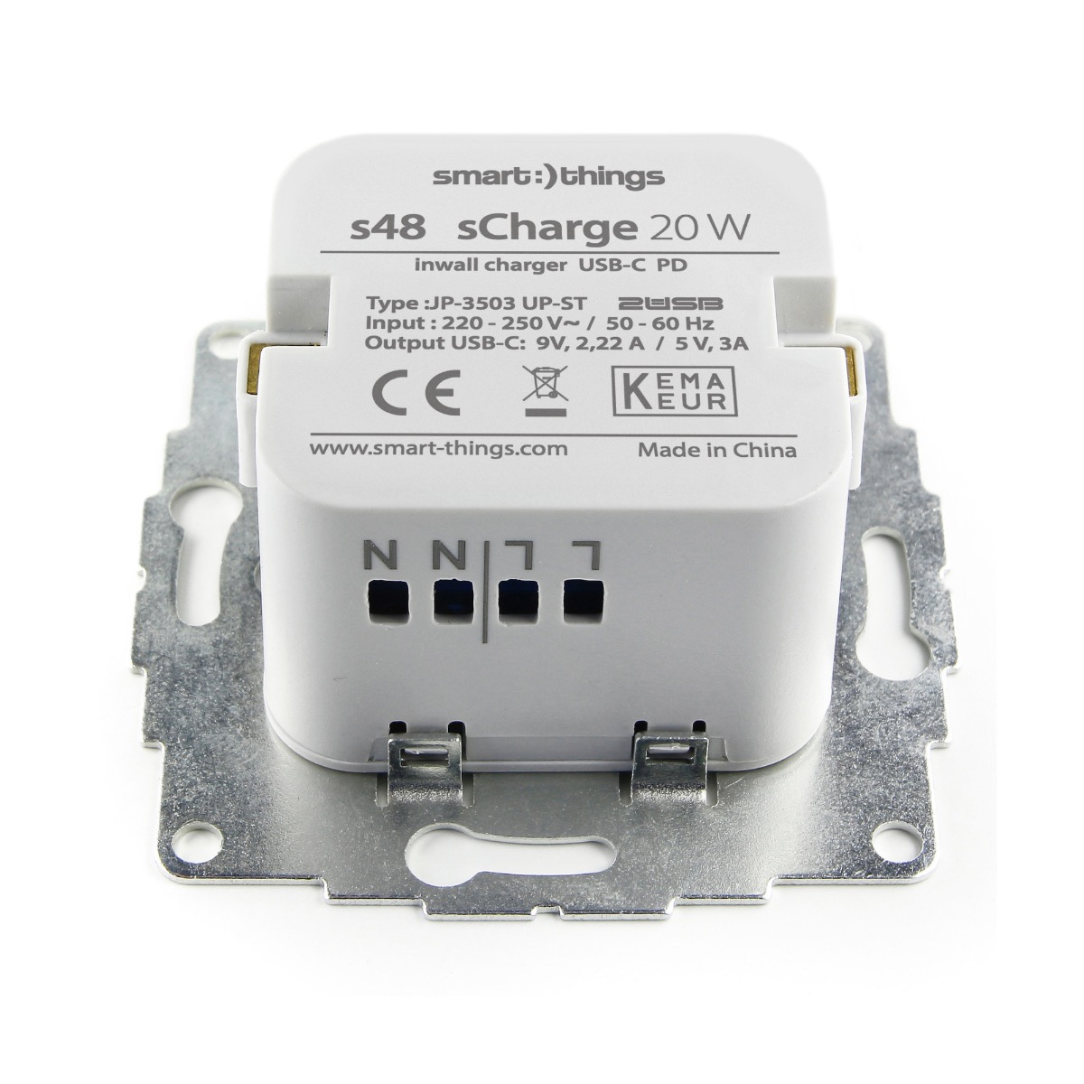 230V power supply 20W with USB C to USB-C adapter cable | sCharge s48 C