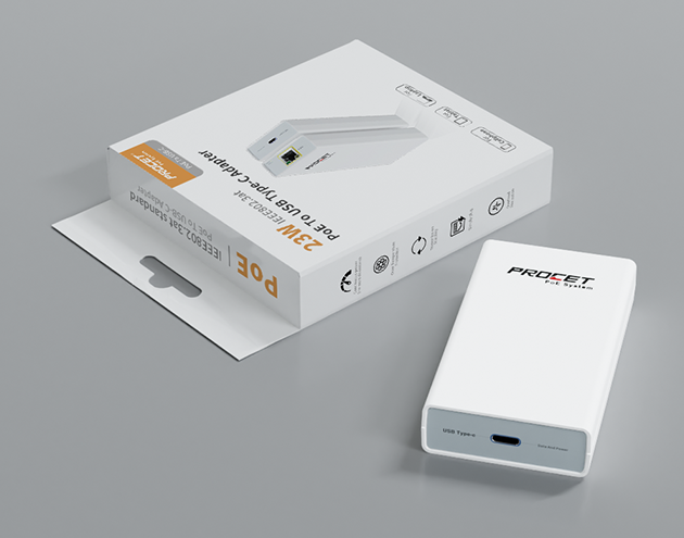 22W PoE to USB-C Adapter