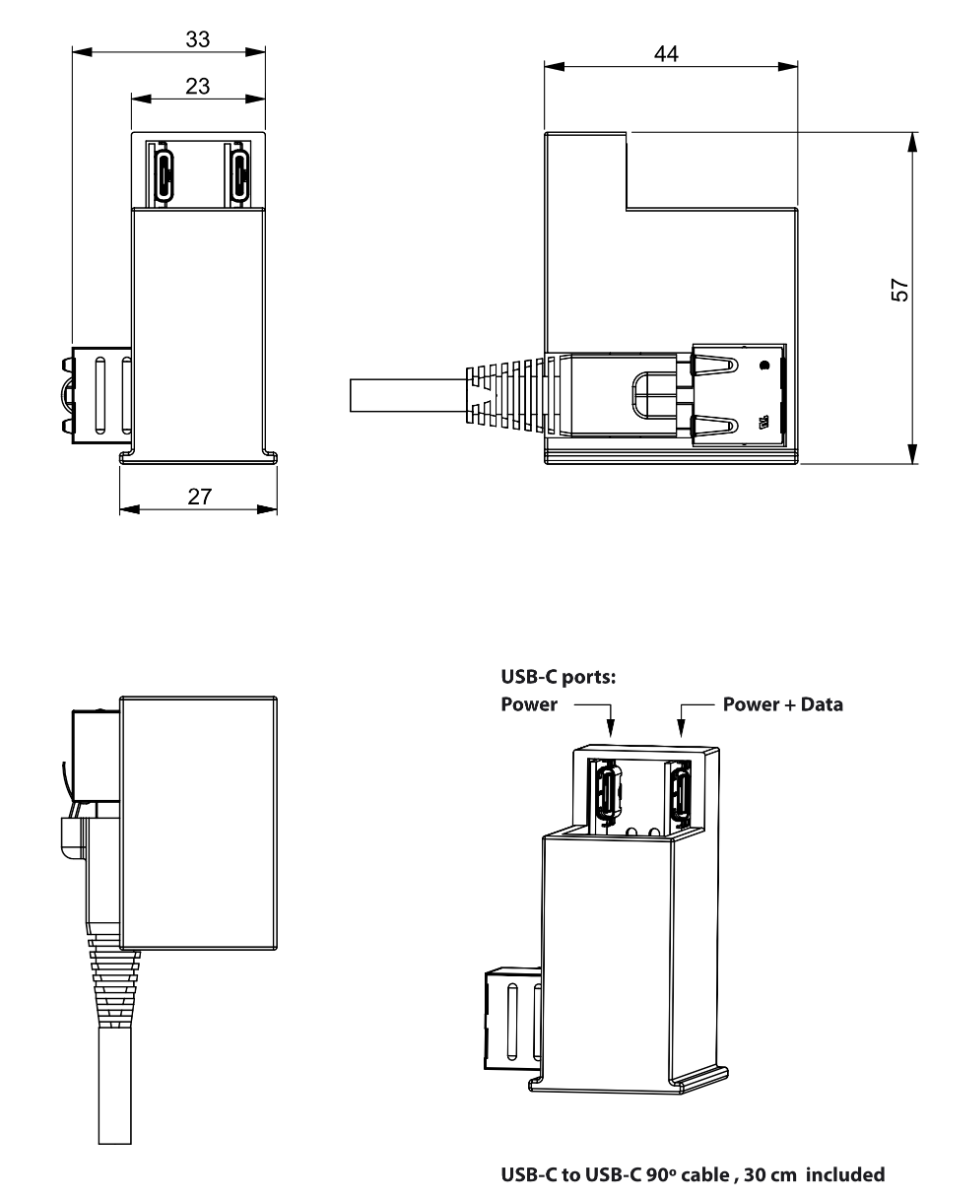 sCharge PoE FIT: USB-C Power and Data Connection Solution